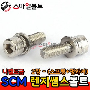 니켈도금 SCM 렌지쌤스 2장_(스프링+평와셔)